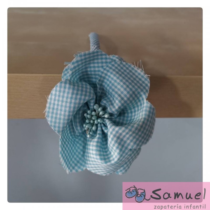 Diadema flor cuadros vichi Mod 109