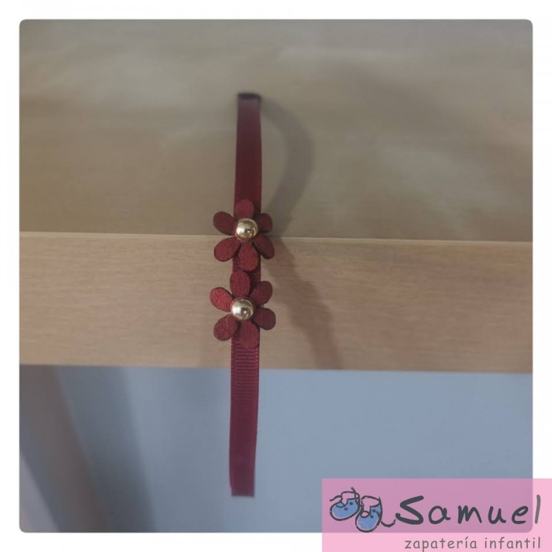 Diadema dos flores con tachuela113