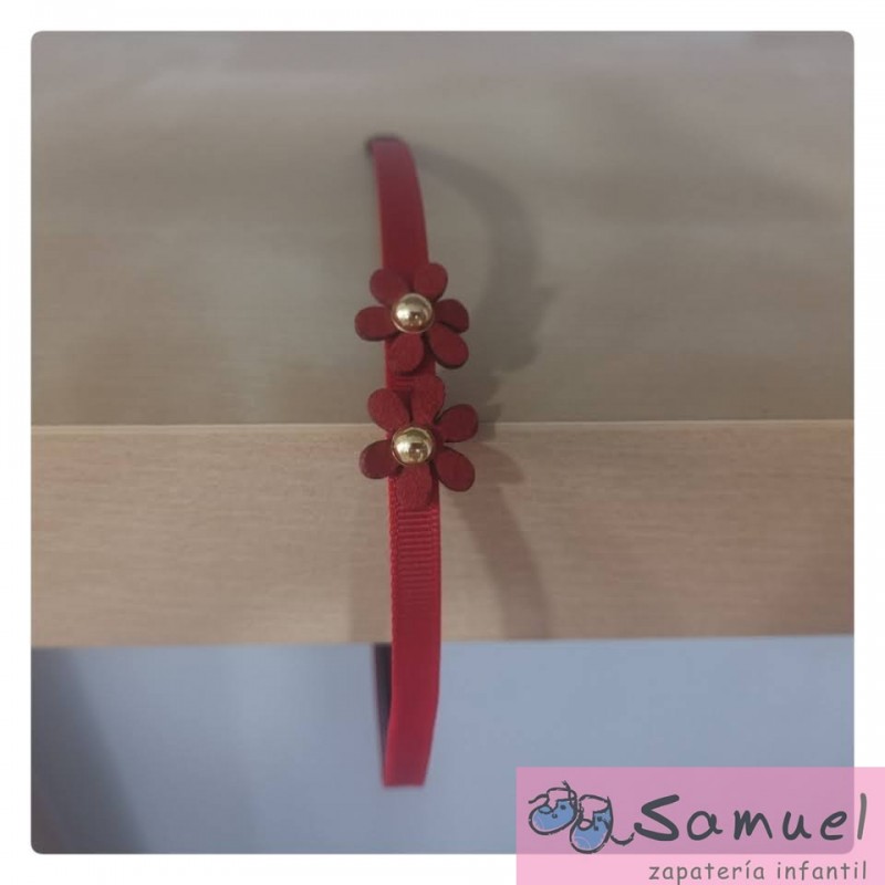 Diadema dos flores con tachuela113