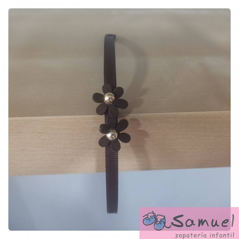 Diadema dos flores con tachuela113