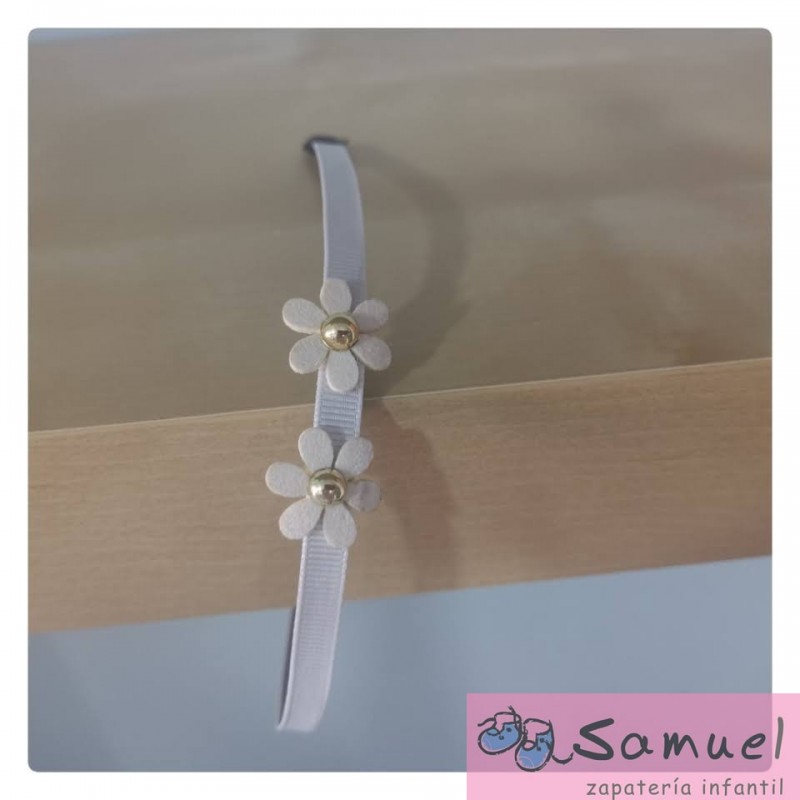 Diadema dos flores con tachuela113