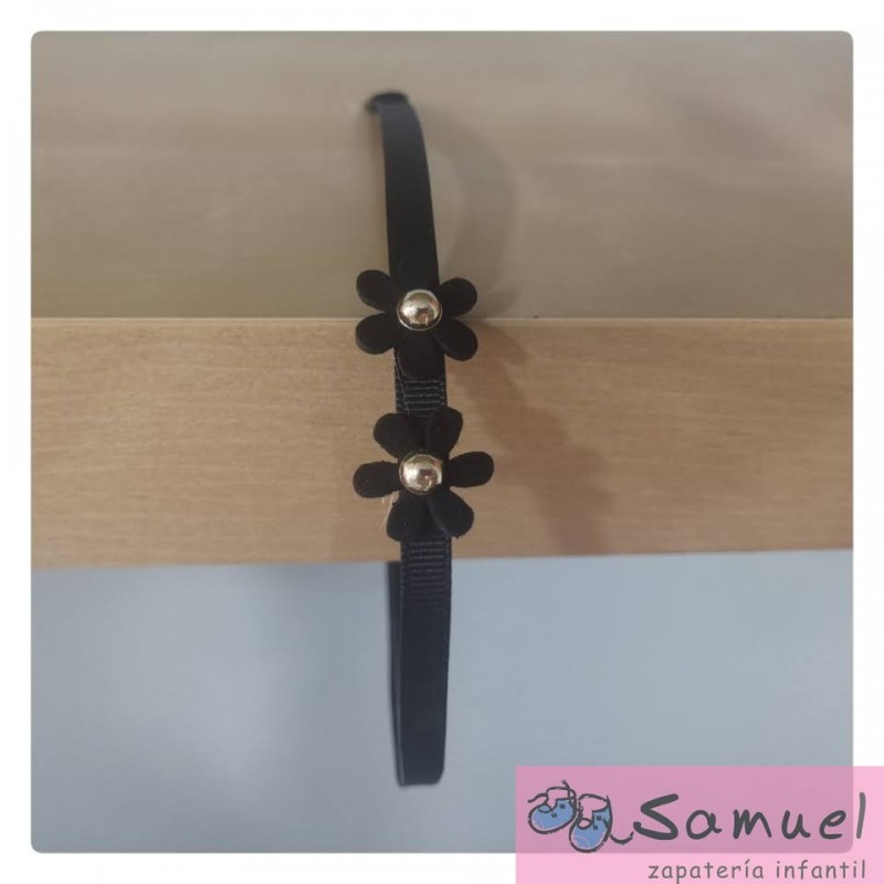 Diadema dos flores con tachuela113
