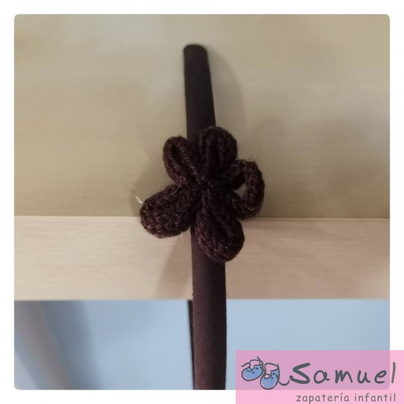 Diadema flor lana tres colores 119
