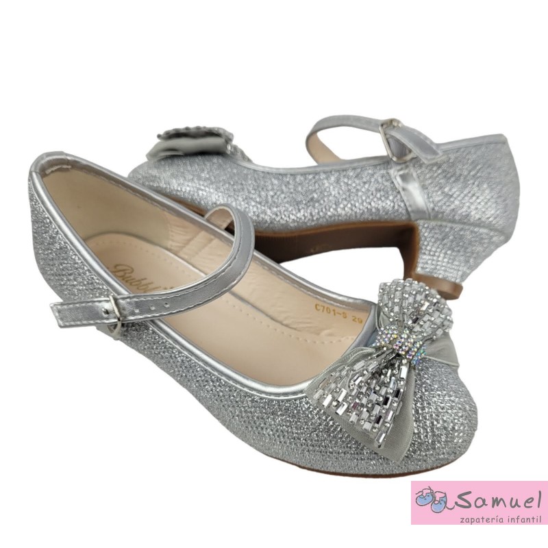 Zapato Tacón Lazo Brillo Mod C701