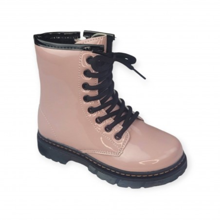 Bota Charol Tipo Militar C492