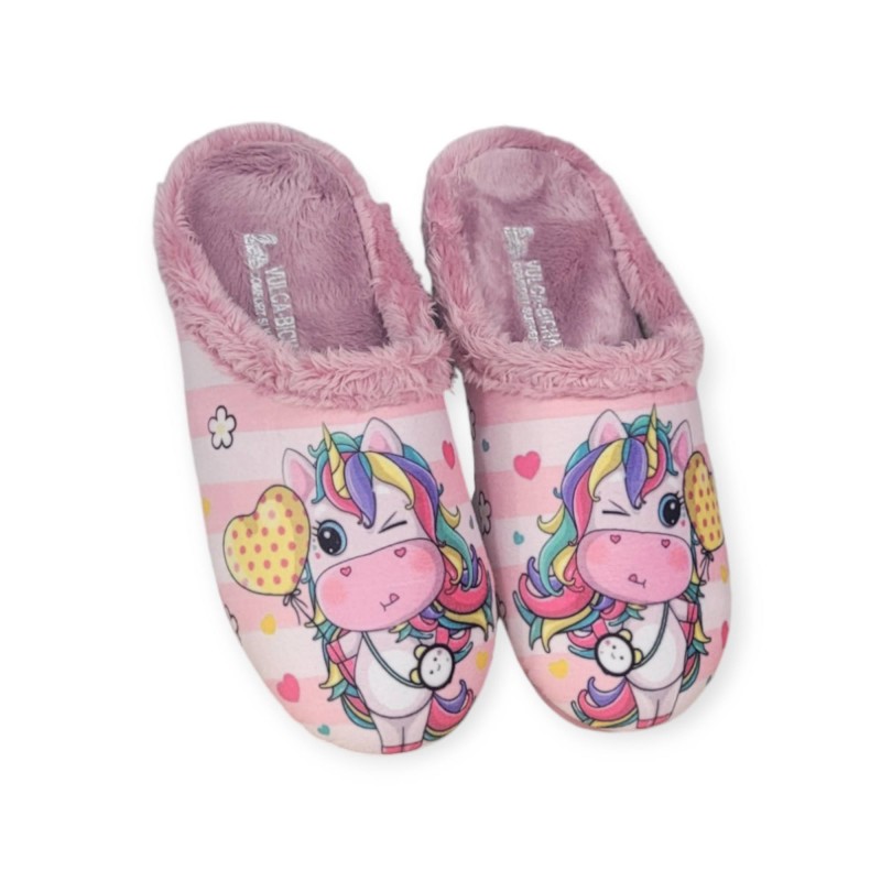 Zapatilla Casa Unicornio Corazones...