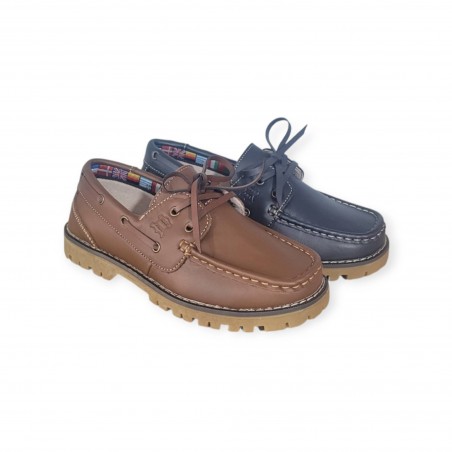 Nautico Piel Cordones A767