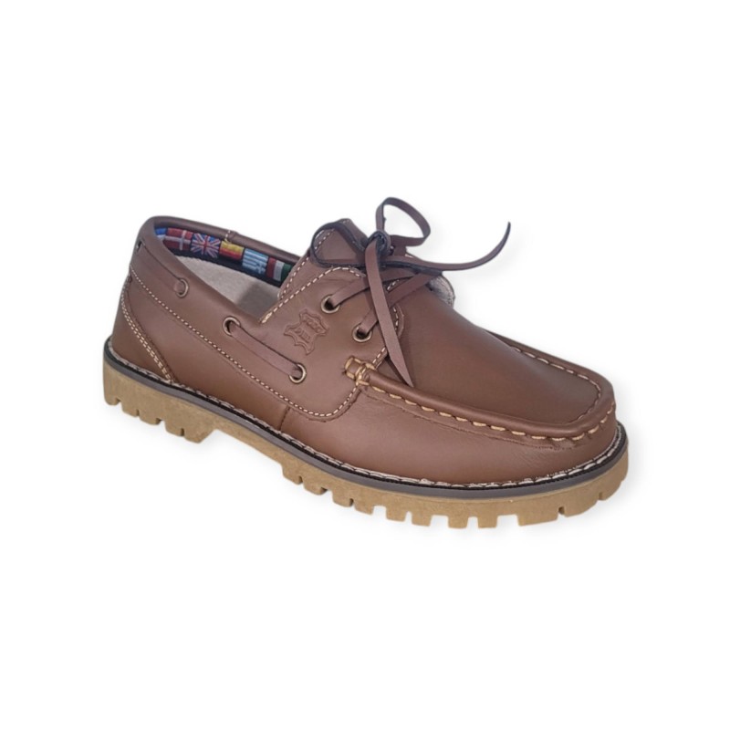 Nautico Piel Cordones A767