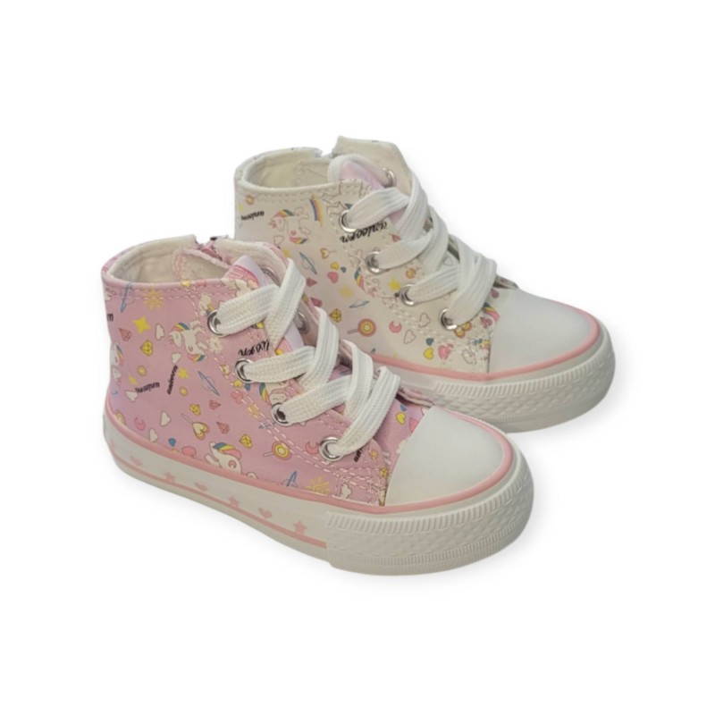 Botin Lona Unicornios Mod C1259