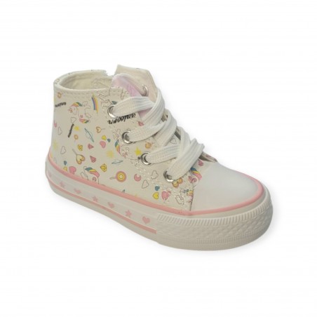 Botin Lona Unicornios Mod C1259