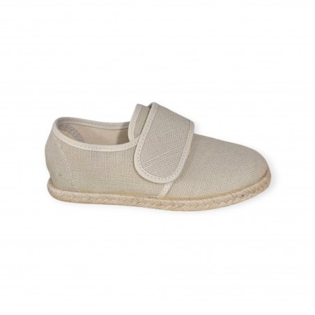 Blucher Lino con suela de esparto y velcro  E248