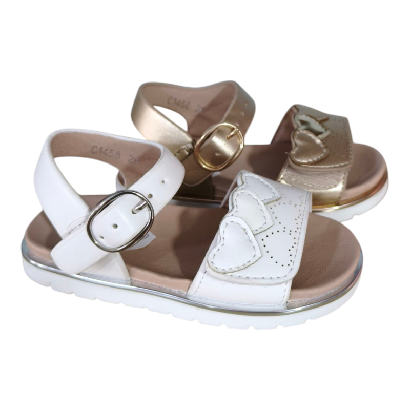 Sandalia Velcro Corazones Mod C1458