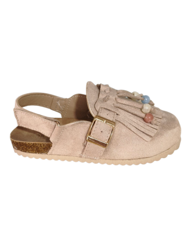 Sandalia zueco flecos C1771