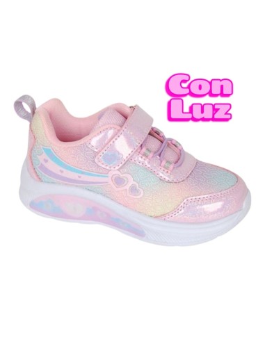 Zapatillas con luz Corazones  C1846