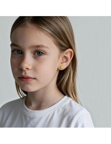 Pendientes Flowers Acero cierre presion