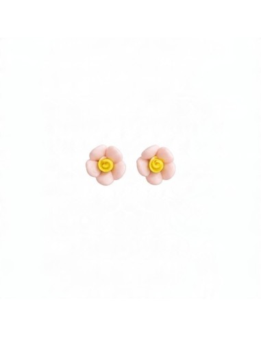 Pendientes Flor Resina Acero cierre...